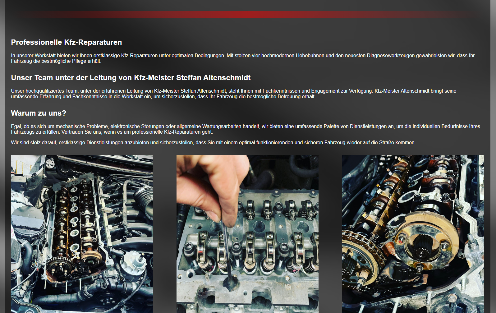Websites für Werkstätten & Freiberufler